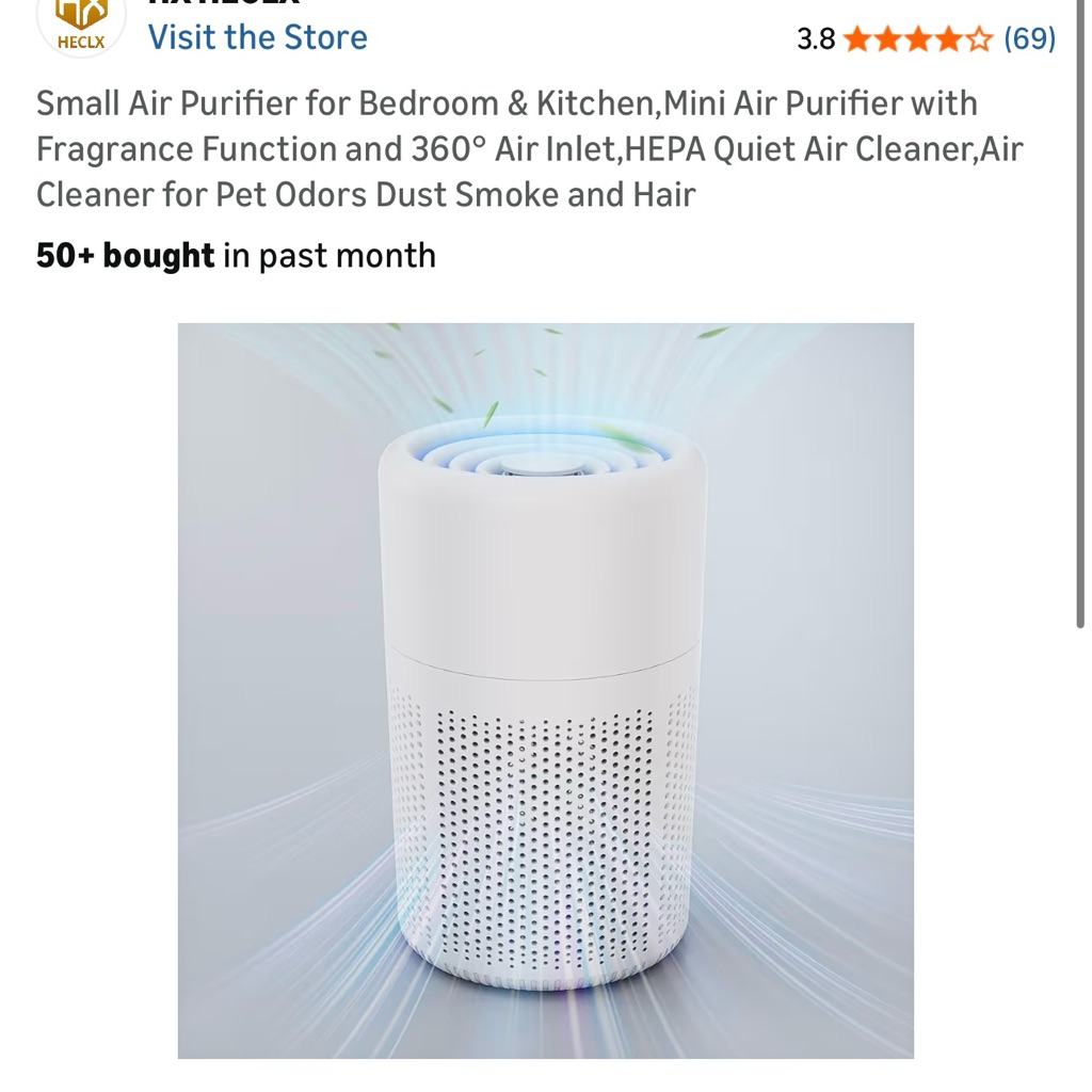 Compact HEPA Air Purifier 12,00 $